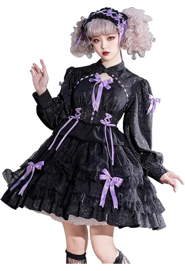Amazon.co.jp: [SSUPTEMBER2] ロリータ風 ゴスロリ 地雷系 コスプレ