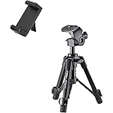 Velbon（ベルボン） 卓上スマホ三脚 EX-miniS II（EX-ミニS II） 2段 レバーロック 全高41.7cm 最低高19.0cm 脚径17mm 小型 2Way雲台 アルミ脚 スマホホルダー付属 500625