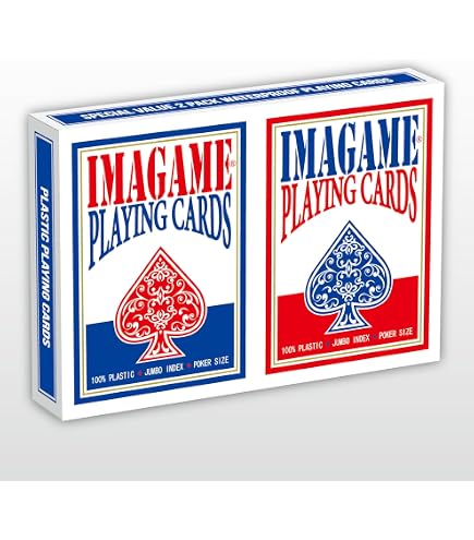 Copag 1546 Spielkarten – Doppeldeck Aus 100% Kunststoff, Poker-Größe, Grün/rot, Mit Hartschalen-Etui