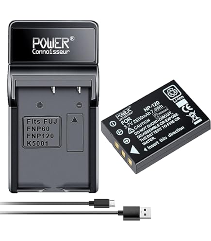 Amazon | 「Power-connoisseur」NP-120 3.7V 2500mAh 交換