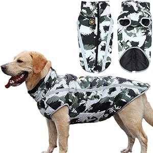 犬服 ドッグウェア 中型犬 大型犬向け 小型犬もあり タートルネック 中綿入り 背中開き 厚手 防水 防寒 ベスト マウ…