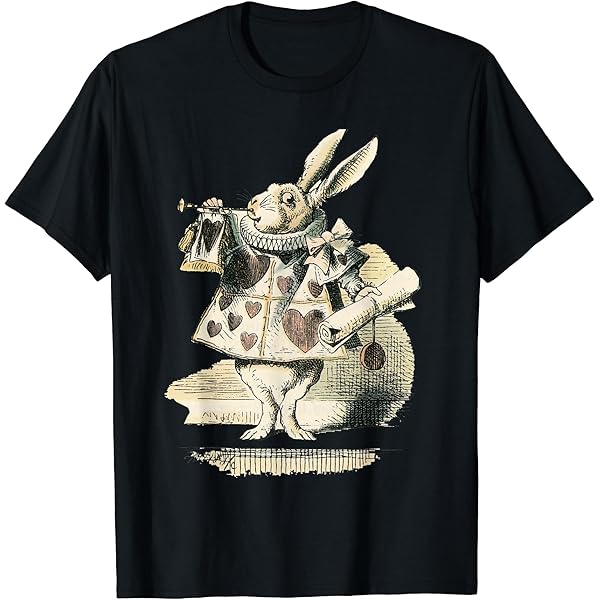 【期間限定出品】80s不思議の国のアリス 白うさぎ ブラックライトアートTシャツ Amazon | 不思議の国のアリス 白うさぎ Tシャツ | Tシャツ・カットソー