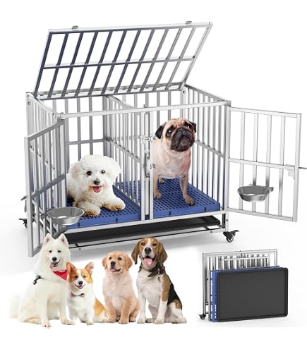 キャスター付き犬用ケージ Amazon | XUDREZ 犬ケージ キャスター付き 97×66×78cm 犬用サークル 犬