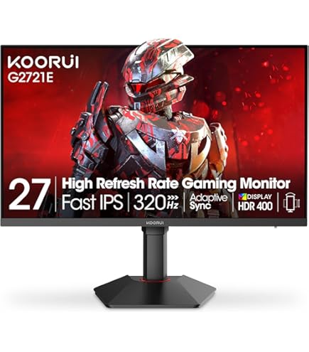 KOORUI GN02 27-inch 240Hz Gaming Monitor, 1ms FHD 1080p, G-SYNC
