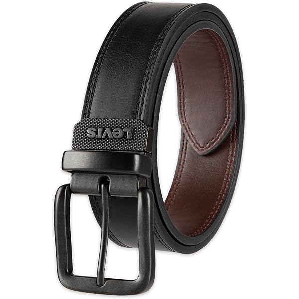 Amazon | Levi's メンズ 100% レザーベルト プロングバックル