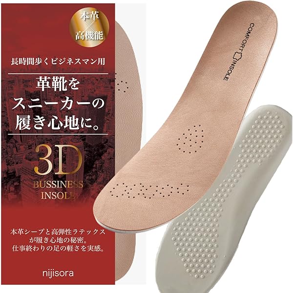 Amazon.co.jp: NIJISoRa 革靴 インソール 薄型 メンズ 靴 中敷き ヌメ