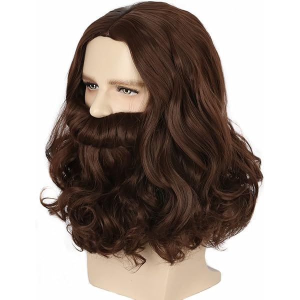 Amazon.co.jp: monoii 原始人 髭 ウィッグ 海賊 かつら コスプレ 原人