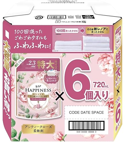 Amazon | レノア ハピネス 夢ふわタッチ 柔軟剤 アンティークローズ