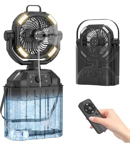 Amazon | Air Revolution MIST FAN ミストファン (カーキ) | ライト