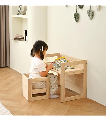 Amazon.co.jp: LATT レット 子ども用テーブル チェア2脚付 - ホワイト