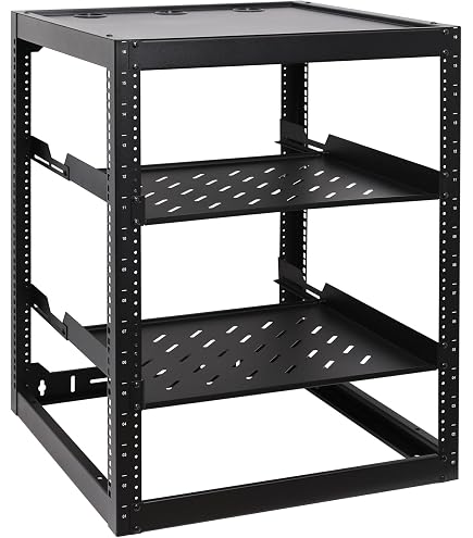 Drill Free TV ECHOGEAR 10U Open Frame Rack With Swing-Out Mount - Heavy ...