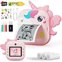 Amazon.co.jp: Selvim プリントカメラ キッズカメラ トイカメラ