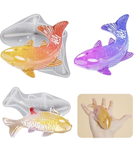 First Impressions Molds Fisch-Silikonform A206 – 7 Mulden, Lebensmittelecht, Für Fondant, Seife, Kerzen & Mehr