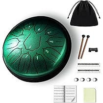 美品 スティールドラム タングドラム スリットドラム 15音 グリーンブロンズ Amazon | Yoseka タングドラム スリットドラム ハンドパン 楽器