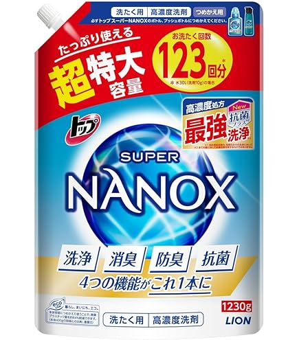 Amazon | トップスーパーNANOX 詰替用超特大 1230g × 5個セット