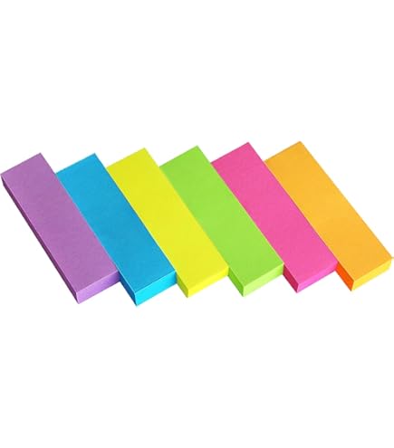 Notebook Tabs, Book Tabs | 8 Colors Page Tabs Sticky for Books - Colored Sticky Tabs, Note Flags, Fluorescent Index Tab Stickers for Students, Teachers, wer