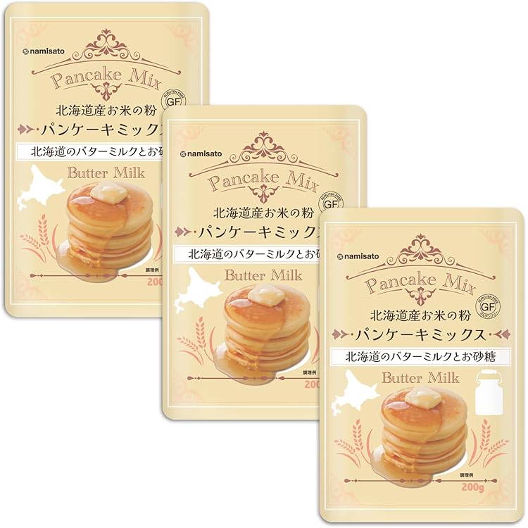 Amazon.co.jp: 波里 米粉パンケーキミックス 200g×12袋 グルテンフリー
