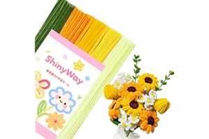 ShinyWay 手芸モール 5色 約130本 ふわふわ 高密度 6mm 30cm 造花 モール花束 誕生日 記念日 卒業式 プレゼント モールフラワー クラフトモール 工作モール 花 フラワー ワイヤー 骨格モール アート DIY 飾り物 造形材料