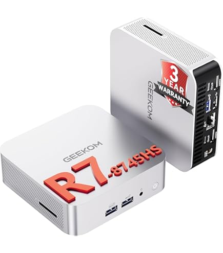 GEEKOM A8 AI Mini PC (3-Year Quality Support), AMD Ryzen 9 8945HS