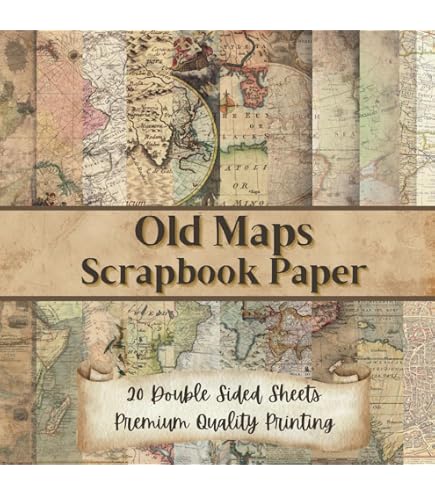 Doraking Mini Retro Weltkarten-Scrapbookpapier, 60 Blatt Im Set – Perfekt Für Tagebuch, Karten & DIY-Deko