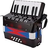 アコーディオン楽器 17鍵 8ベース 17キーアコーディオン 教育楽器 ミニアコーディオン 初心者 自宅