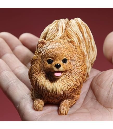 Amazon.co.jp: ポメラニアンの彫像彫刻現代シミュレーション動物