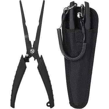 Stainless Steel Fishing Pliers Lightweight GOLDEN J Teflon Fishing Pliers - Multi-Function Hook Remover, Long Nose, Line Cutter, Saltwater Resistant For Deep Sea, Ice & Surf Fishing Stainless Steel Fishing Pliers Lightweight GOLDEN J Teflon Fishing Pliers - Multi-Function Hook Remover, Long Nose, Line Cutter, Saltwater Resistant For Deep Sea, Ice & Surf Fishing
