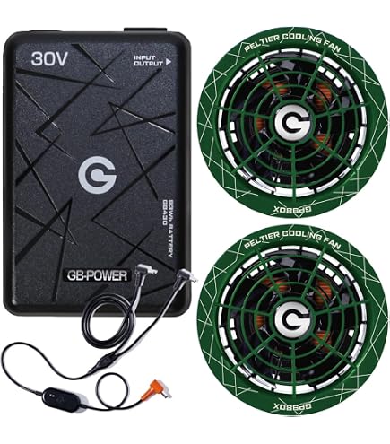 Amazon.co.jp: [GB-POWER] ファン付きベスト 24V バッテリーセット