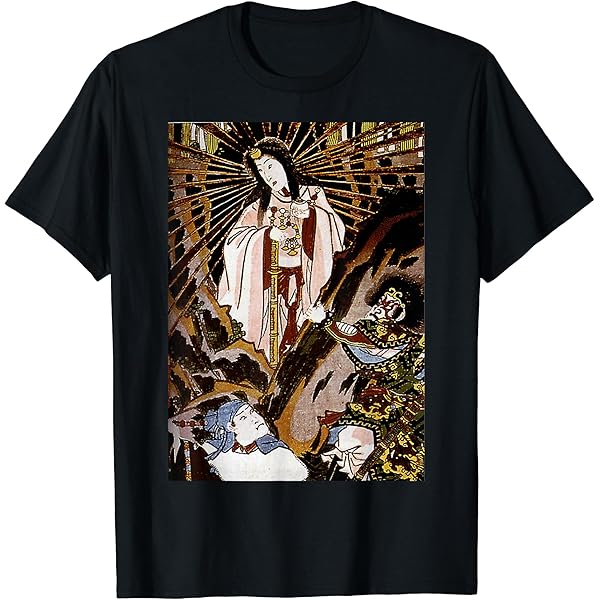 星グランマニエ 神推しTシャツ XL Amazon | 古代日本神 天てらす 神道 太陽 女神 Tシャツ | T