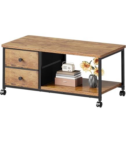 Amazon.co.jp: ZXD キャスター付き ローテーブル スタイリッシュ ロー
