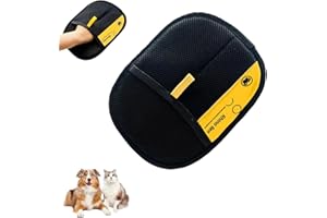 毛取りグローブ 静電気式｜猫の抜け毛を99%キャッチ｜ダブルブラシ設計で往復1回で完了｜愛猫フリーの効果｜ソファー/洋服のペット毛取りに｜使える耐久設計