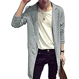 [SHEYA] カーディガン メンズ トップス ロング丈 羽織 シンプルカラー ジャケット コーデ アウター コーディガン 春 秋 冬