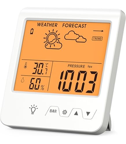 Amazon.co.jp: dretec 純正品 気圧がはかれる 温湿度計 O707 ホワイト