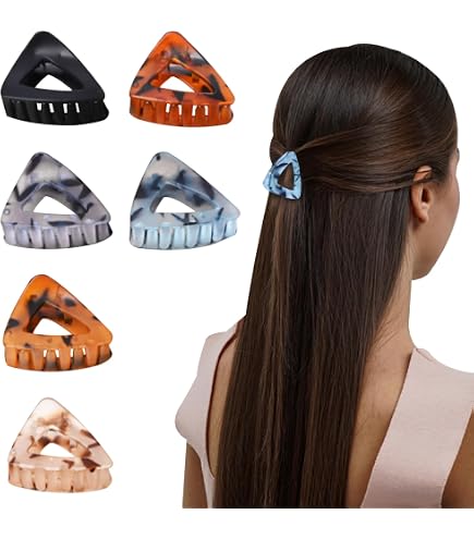Amazon.co.jp: 三角ップ ヘアクリップ シンプル バンスクリップ 三角