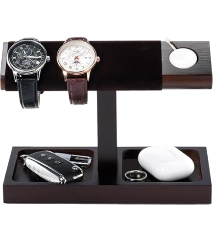 腕時計スタンド Amazon.co.jp: Zxyler 木製腕時計スタンド グレー塗装収納