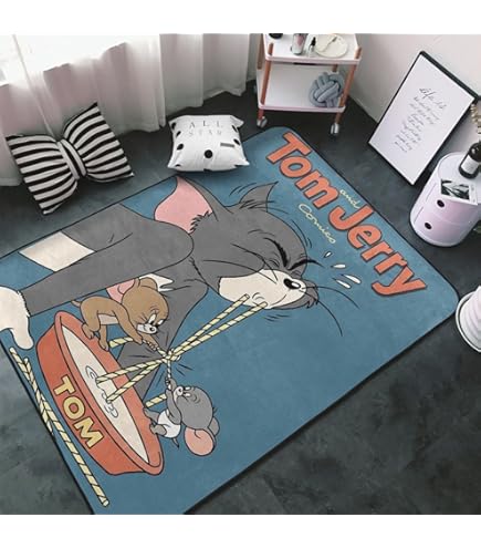 Amazon | トムとジェリー(11) カーペット 長方形 ラグマット ラグ 絨毯