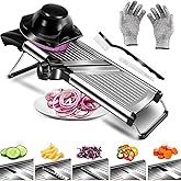 Mandoline Slicer Stainless Steel Vegetable Slicer for Kitchen | Non-Slip Mandoline Slicer for Kitchen,Potato,Cucumber,5 Blade