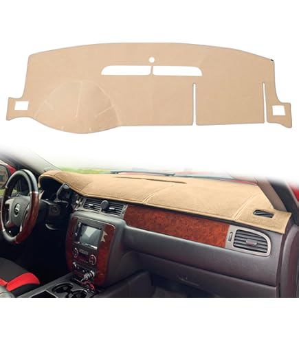 SPEEDWOW Dash Cover For Chevy/GMC 2007-2014 Models - Custom Fit Dashboard Protection Mat