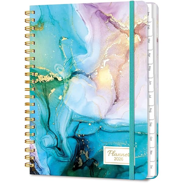 Forvencer 2025 Planner – Hardcover Weekly & Monthly Planner, Jan-Dec 2025, 6" X 8", Spiral Bound With Tabs, Inner Pocket, A5 Size, Black - View #2