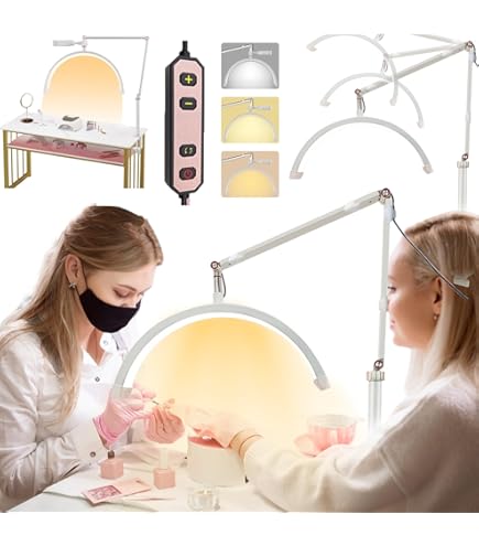 Amazon.co.jp: ハーフムーンライト 折りたたみ式 ネイルデスク用 28W