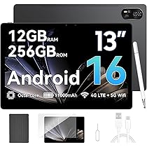 Amazon.co.jp: 【android16 タブレット 13インチ 大画面】Blackview