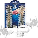 Silver/White Corsage Wrist Bands, Elastic Wristlets for Wedding Prom Flowers, Pack of 20, by Royal Imports