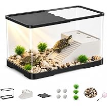 Amazon | AIYOI 亀 水槽 亀の飼育ケース 大きい カメ用水槽 初心者