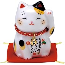 Amazon.co.jp: 薬師窯(yakushigama) 錦彩七福神福助招き猫(10号