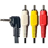 フジパーツ AVケーブル RCA(ピンプラグ)×3⇔4極ミニプラグ(L型) 映像・音声用 1.5m FVC-129A