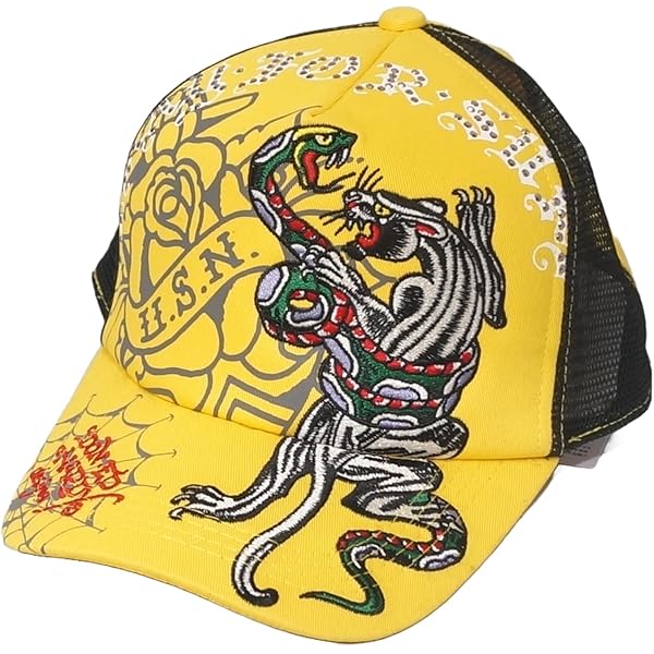 Ed Hardy エドハーディー　スカル　ローズ　刺繍　キャップ Amazon | [エドハーディ]Ed Hardy CAP スカル＆ローズ ピンク （51