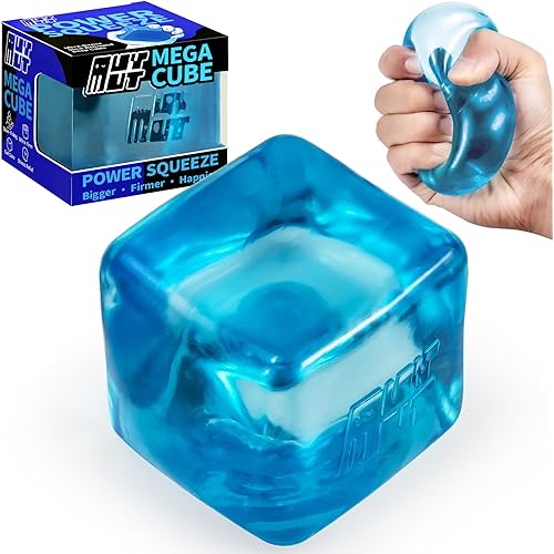 MUYMUT Premium MEGA Cube – Extra Large Ultra-Firm Gel Fidget Toy | Sensory Stress Cube with Non-Sticky, Odor-Free Shell & Rei