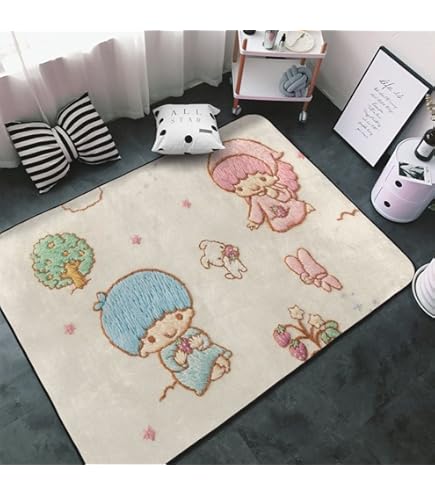 キキララ ラグ ルームマット カーペット リトルツインスターズ サンリオ Amazon | リトルツインスターズ キキララ ラグ カーペット 防ダニ抗菌