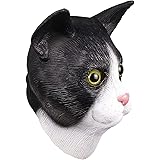 ハロウィンマスク、かわいい猫マスクパーティーノベルティアニマルヘッドラバーラテックスマスクおかしいドレスアップウエディングマスク