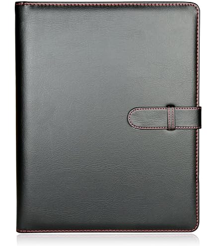 A5 Ring Binder With Free 12 Punched Pockets Black Ring Binder Folder Folio For Professionals, Business, Students, Projects, School, Colleges, Home, Office By 4 Square - 89078 (2 Binders